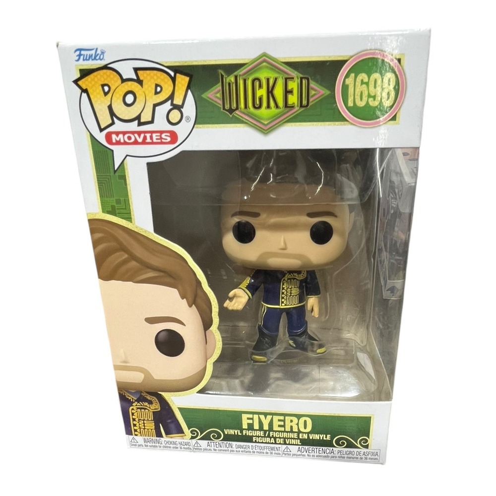 Funko Pop Movies Wicked Fiyero 1698 Vinyl Figure Blue Gold Uniform Collectible